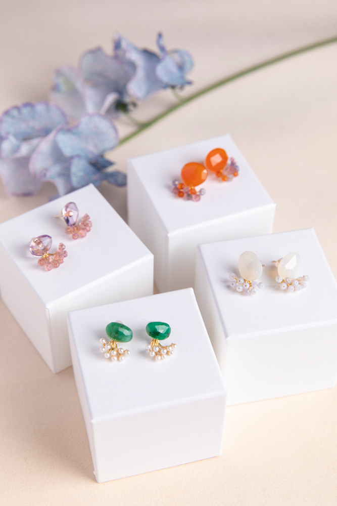 bohem fairy earrings ピアス サンゴ-