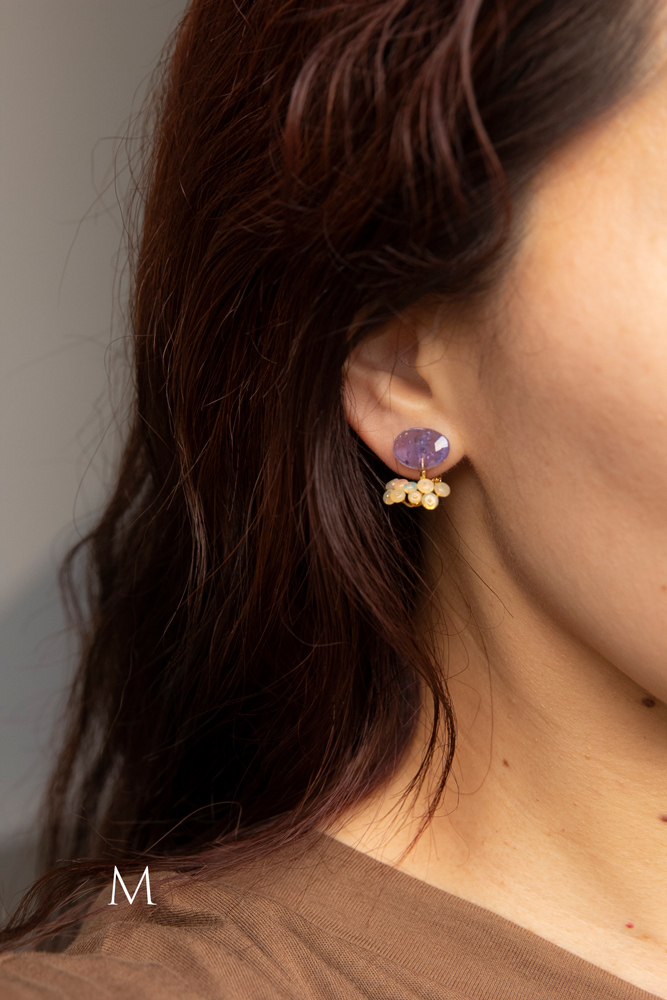 bohem fairy earrings ピアス サンゴ-