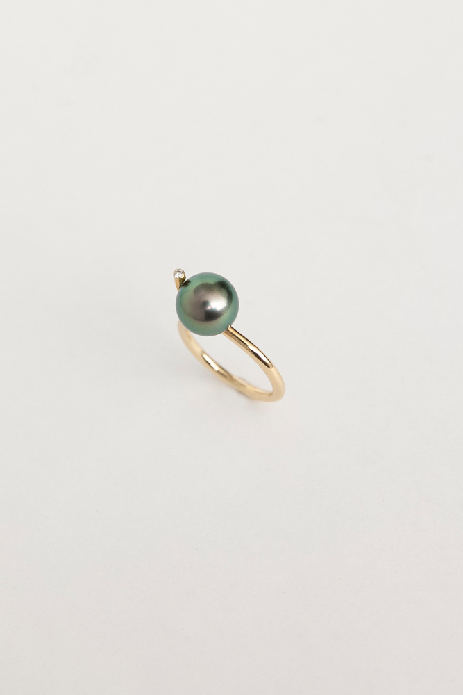 januka DENT Pearl ring 黒蝶パールリング/K10 – patchouli