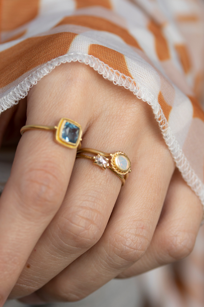 MONAKA jewellery twist opal ring オパールリング/K18 – patchouli