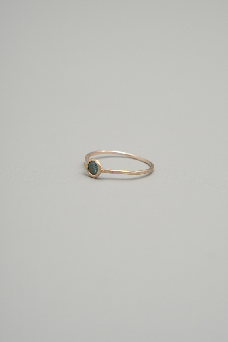 MONAKA jewellery Rough collet blue diamond Ring ブルーダイヤモンド 
