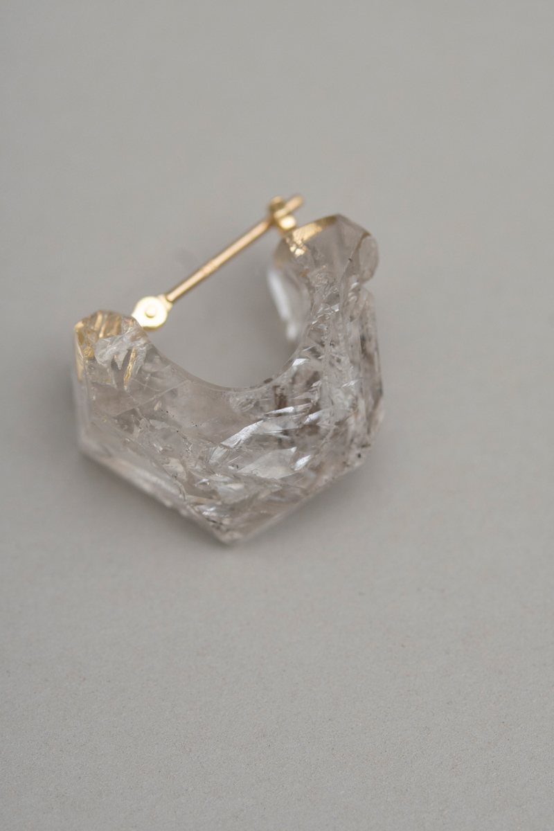 MONAKA jewellery Diamond quartz rock pierce ダイヤモンドクォーツ