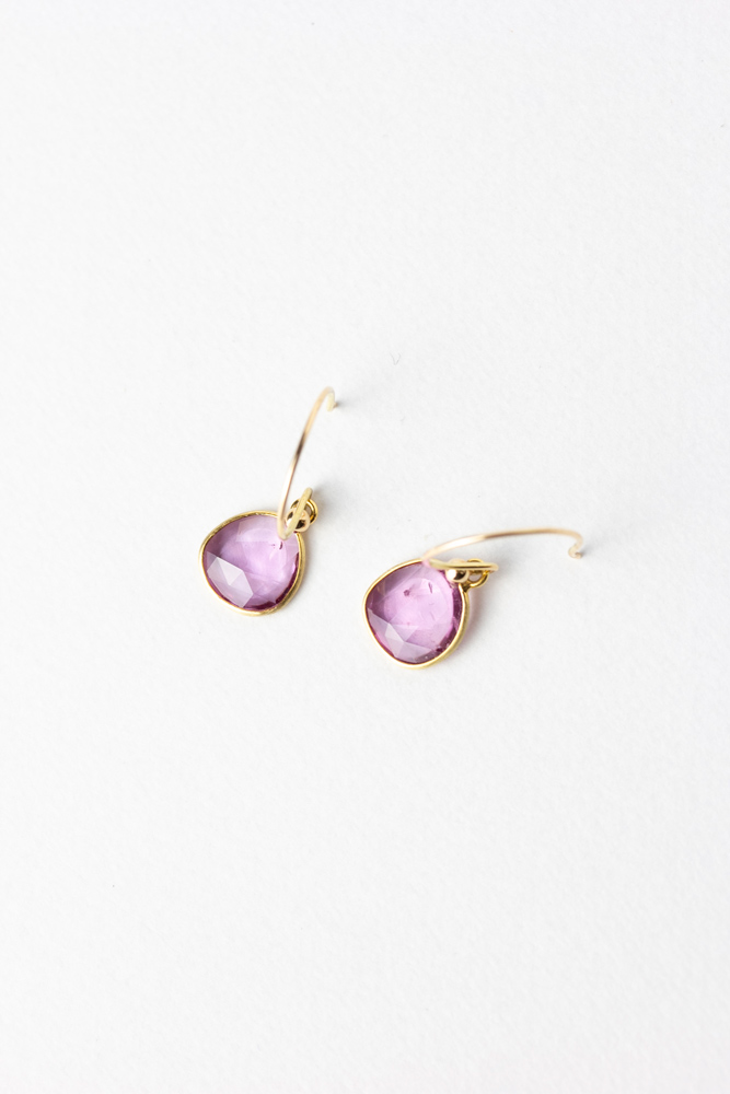 MONAKA jewellery Pink sapphire ピンクサファイアピアス/K18 – patchouli